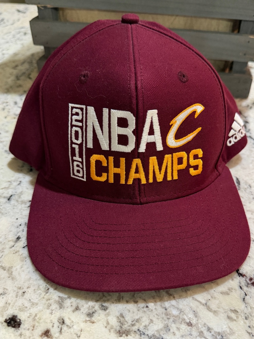 Cleveland Cavaliers 2016 Champs Adidas Hat Cap Men’s Maroon NBA Snapback Flat Bi
